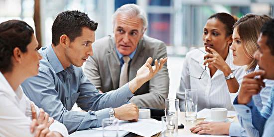 Meeting von Geschäftsleuten